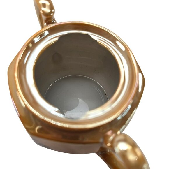 Vintage Japanese Lusterware Tea Set With Floral & Laurel Leaf Farm Scene JE111 - Picture 12 of 13